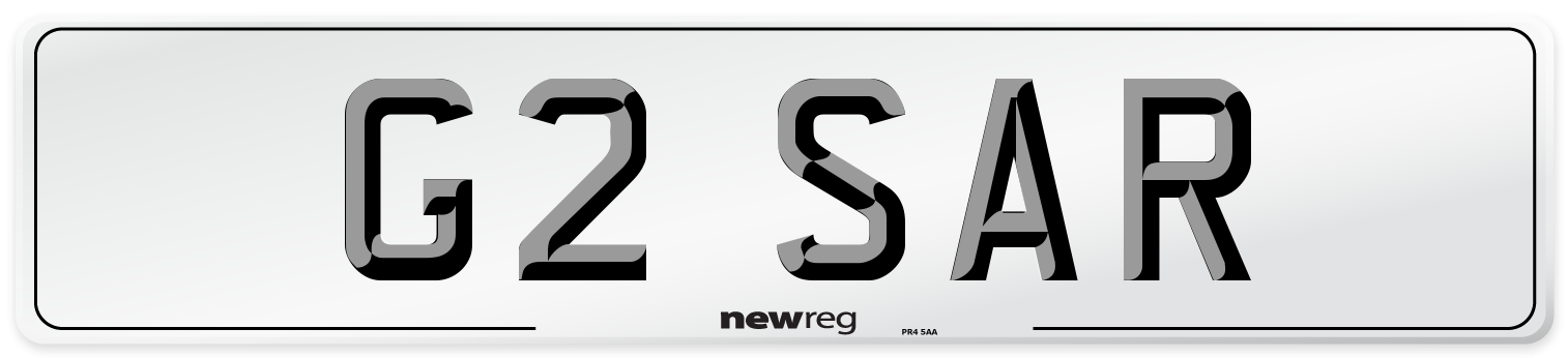 G2 SAR Front Number Plate