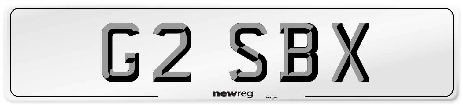 G2 SBX Front Number Plate