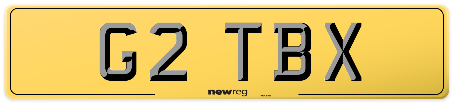 G2 TBX Rear Number Plate