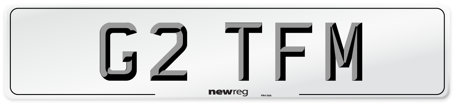 G2 TFM Front Number Plate