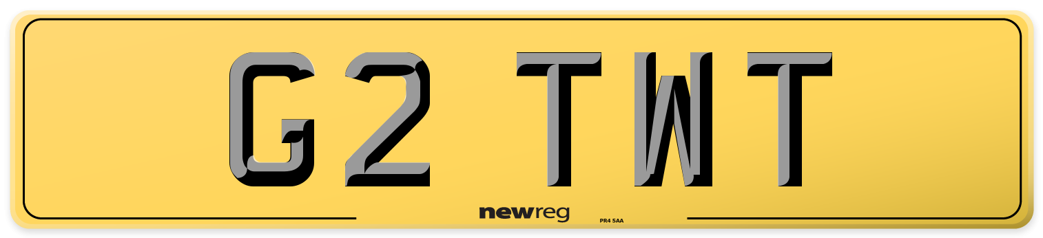 G2 TWT Rear Number Plate