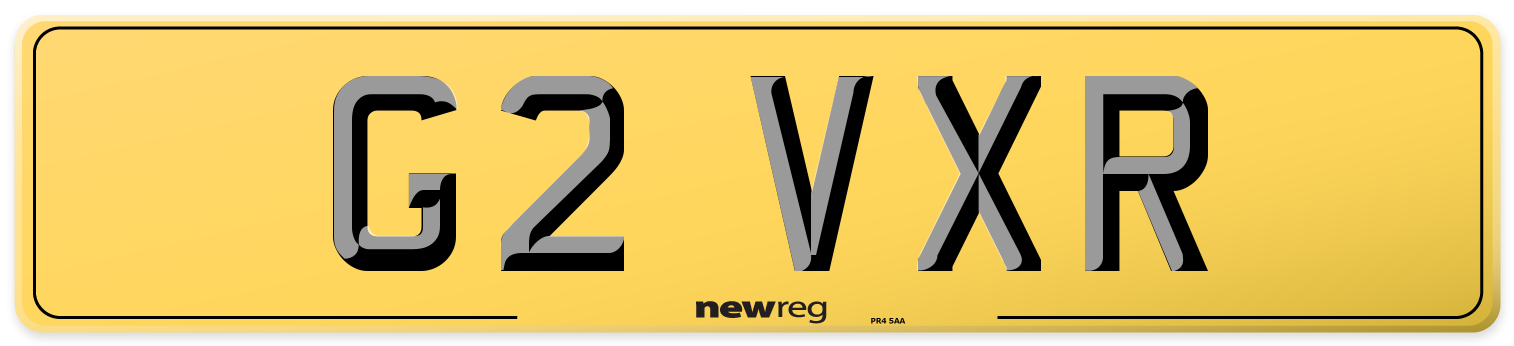 G2 VXR Rear Number Plate