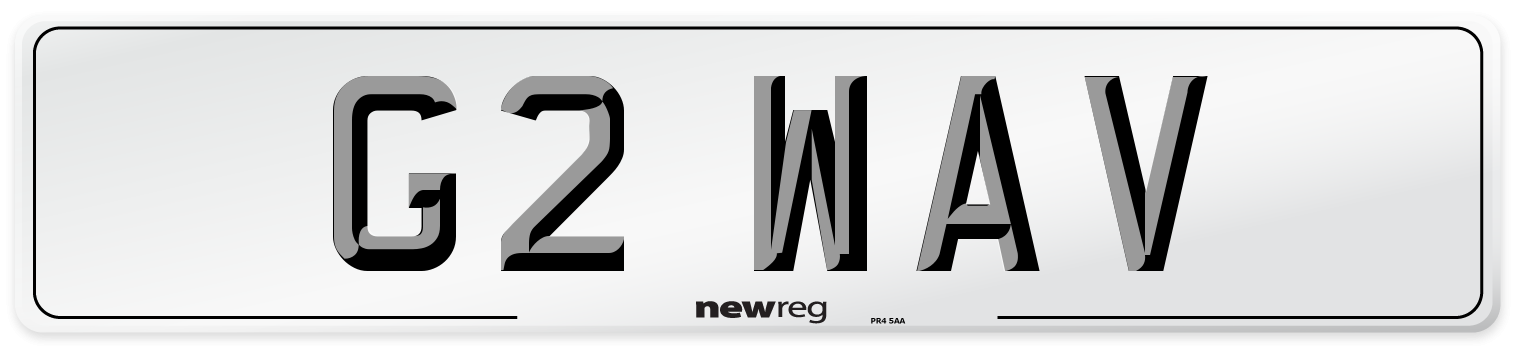 G2 WAV Front Number Plate