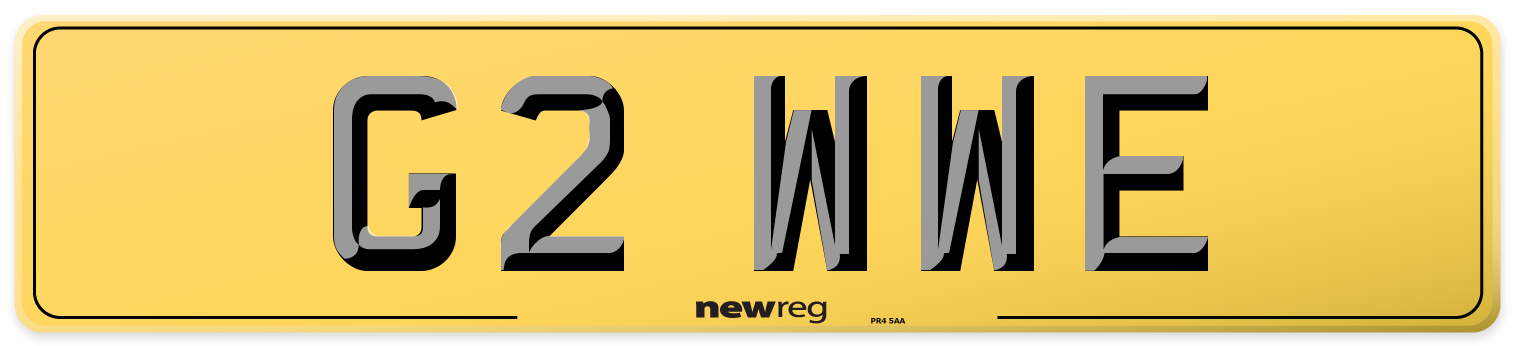 G2 WWE Rear Number Plate