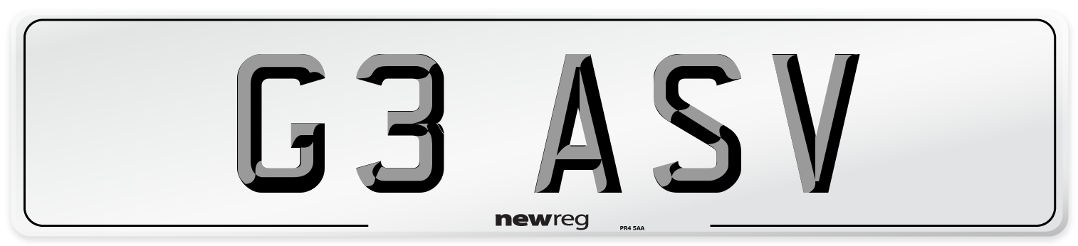 G3 ASV Front Number Plate