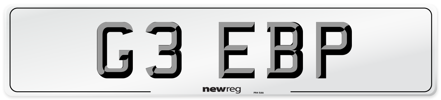 G3 EBP Front Number Plate
