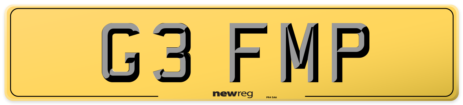 G3 FMP Rear Number Plate