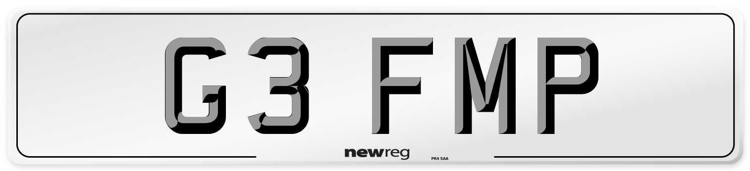 G3 FMP Front Number Plate