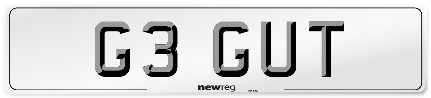 G3 GUT Front Number Plate