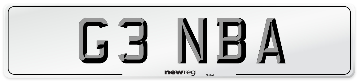 G3 NBA Front Number Plate