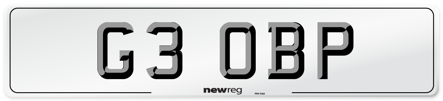 G3 OBP Front Number Plate