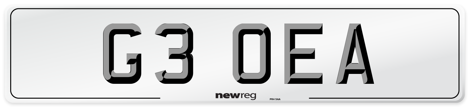 G3 OEA Front Number Plate