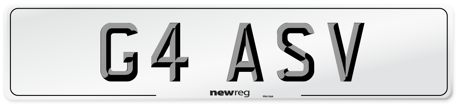 G4 ASV Front Number Plate