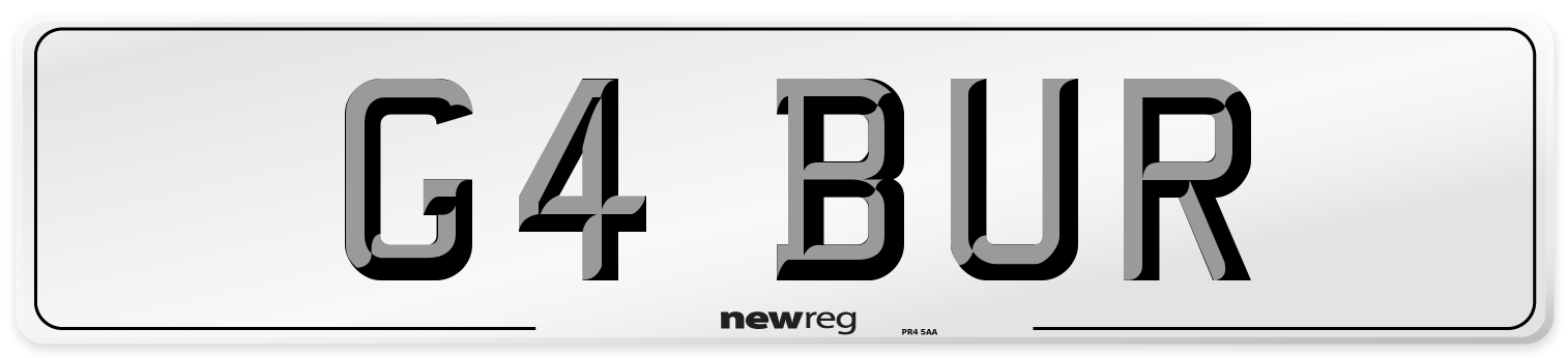 G4 BUR Front Number Plate