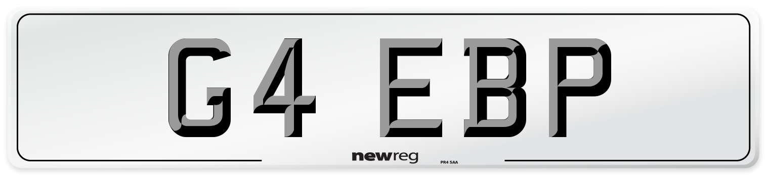 G4 EBP Front Number Plate