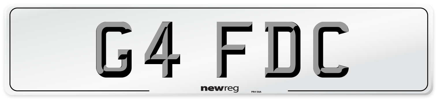 G4 FDC Front Number Plate