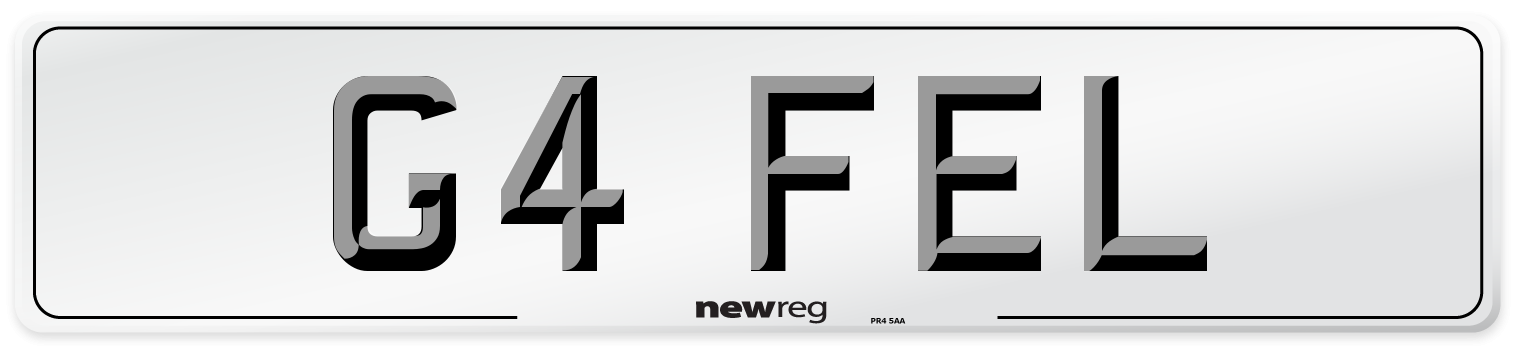 G4 FEL Front Number Plate