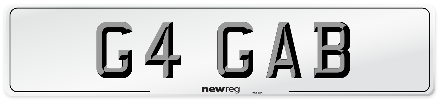 G4 GAB Front Number Plate