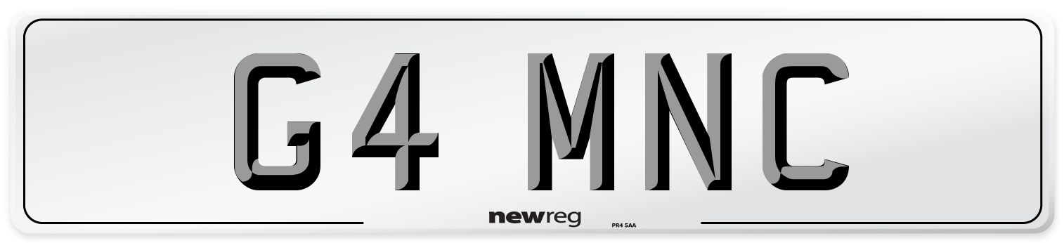 G4 MNC Front Number Plate
