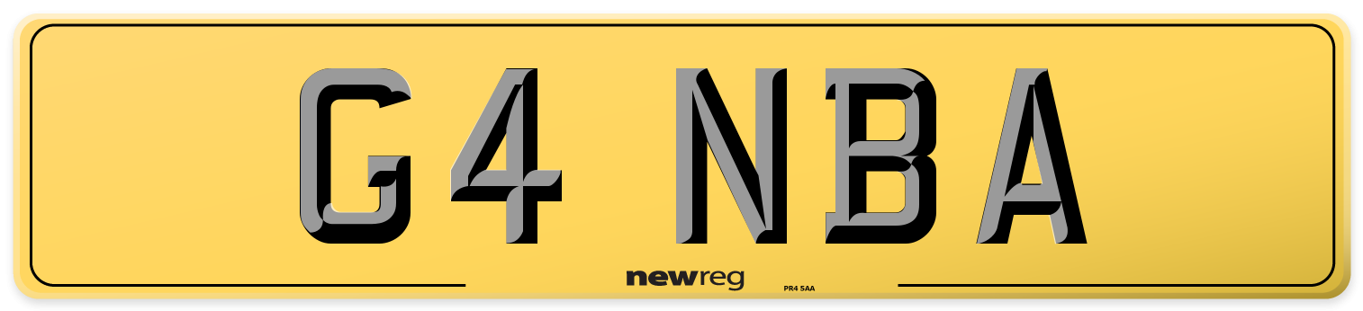 G4 NBA Rear Number Plate