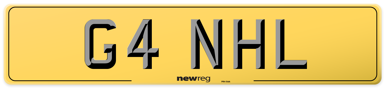 G4 NHL Rear Number Plate