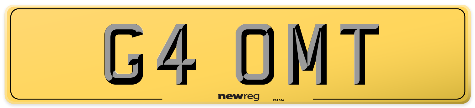 G4 OMT Rear Number Plate