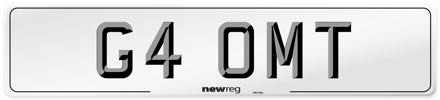 G4 OMT Front Number Plate