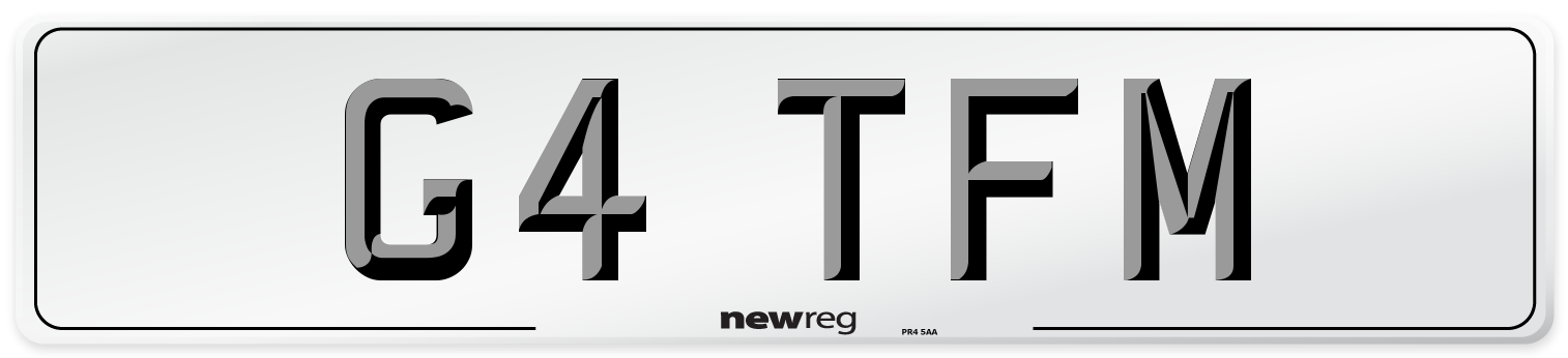 G4 TFM Front Number Plate