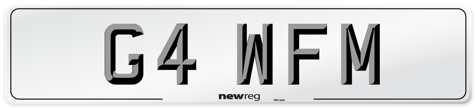 G4 WFM Front Number Plate