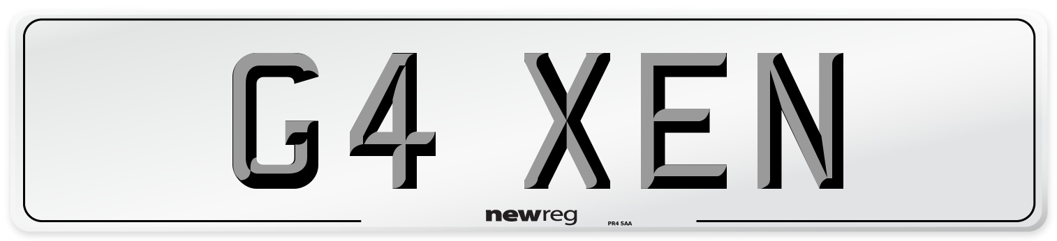 G4 XEN Front Number Plate