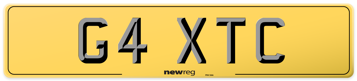 G4 XTC Rear Number Plate