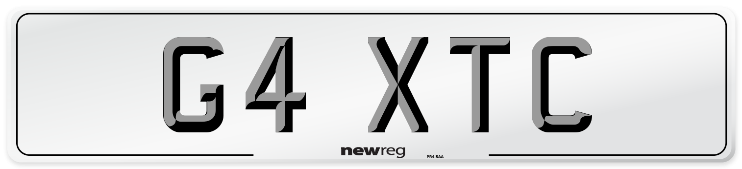 G4 XTC Front Number Plate
