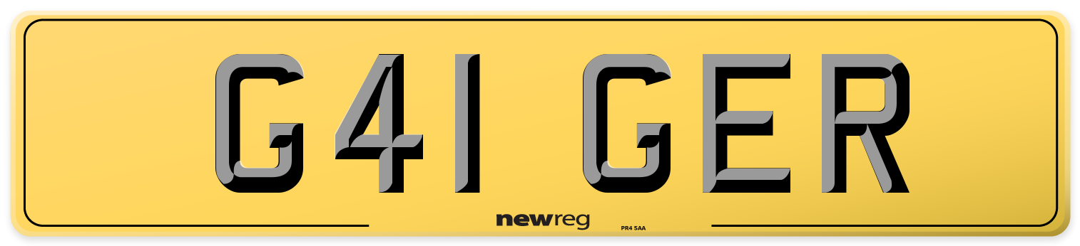 G41 GER Rear Number Plate
