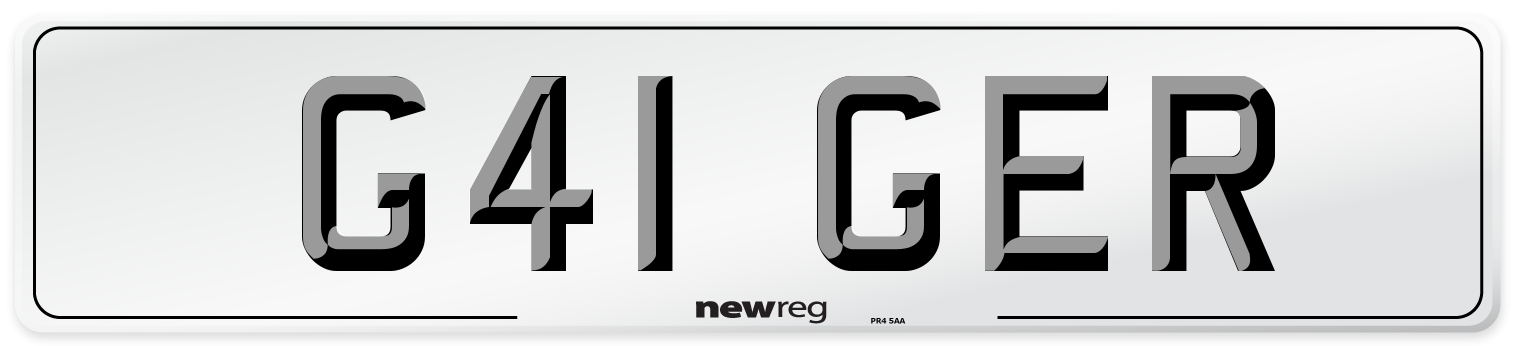 G41 GER Front Number Plate