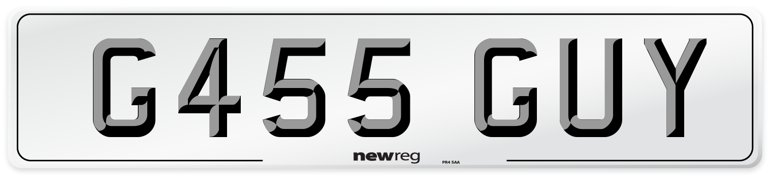 G455 GUY Front Number Plate