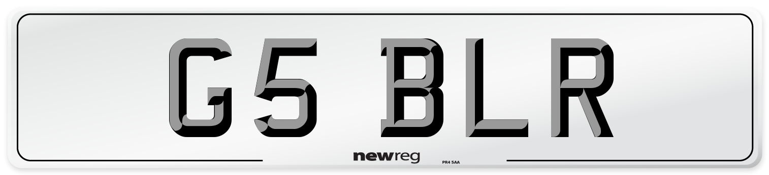 G5 BLR Front Number Plate