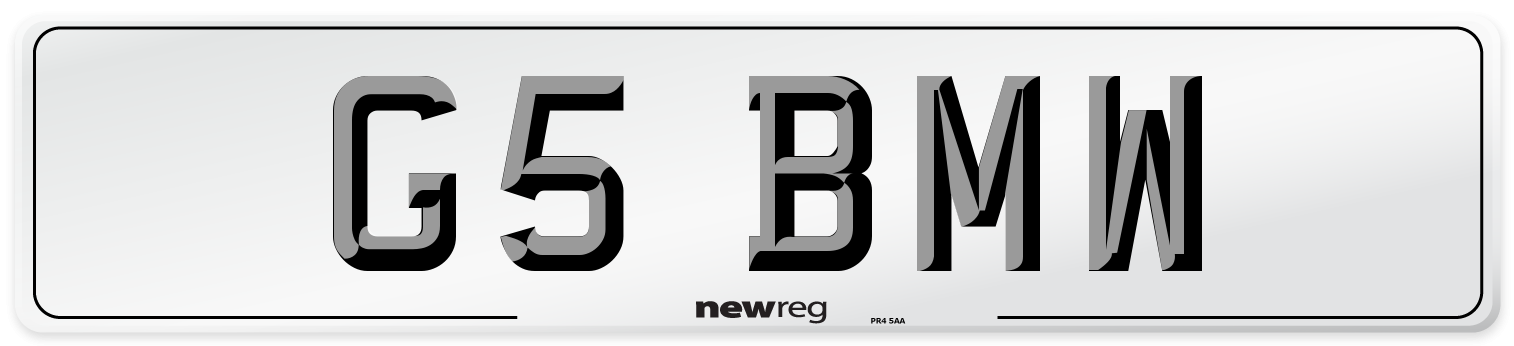 G5 BMW Front Number Plate