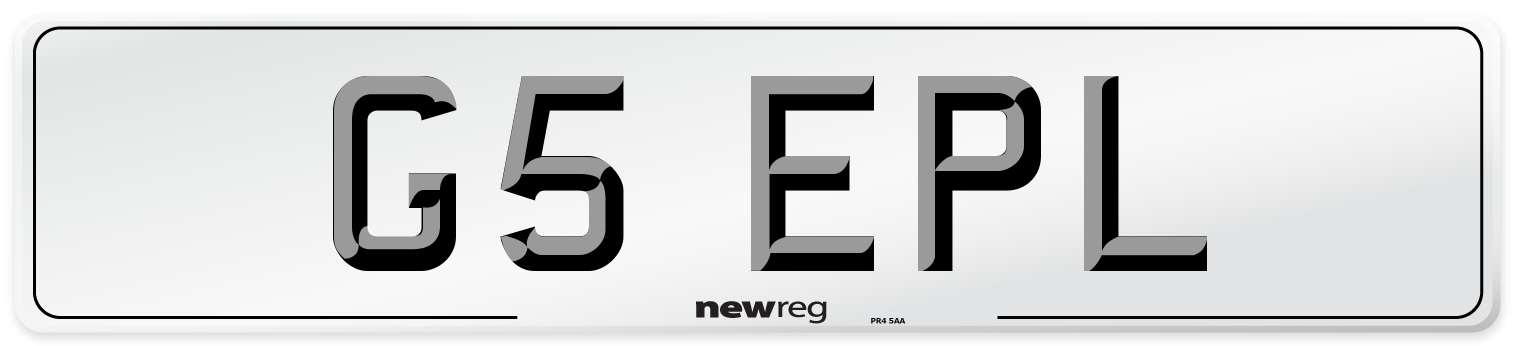 G5 EPL Front Number Plate