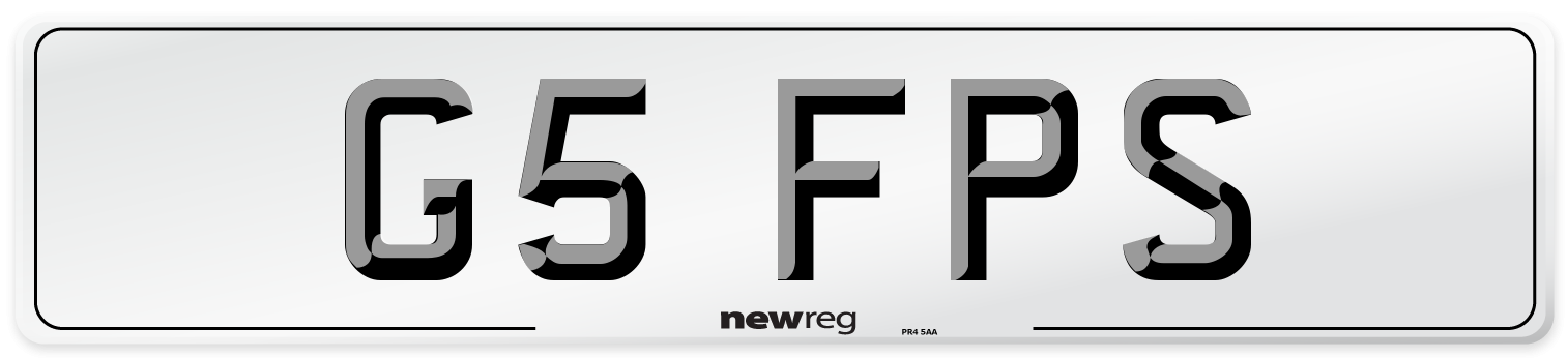 G5 FPS Front Number Plate
