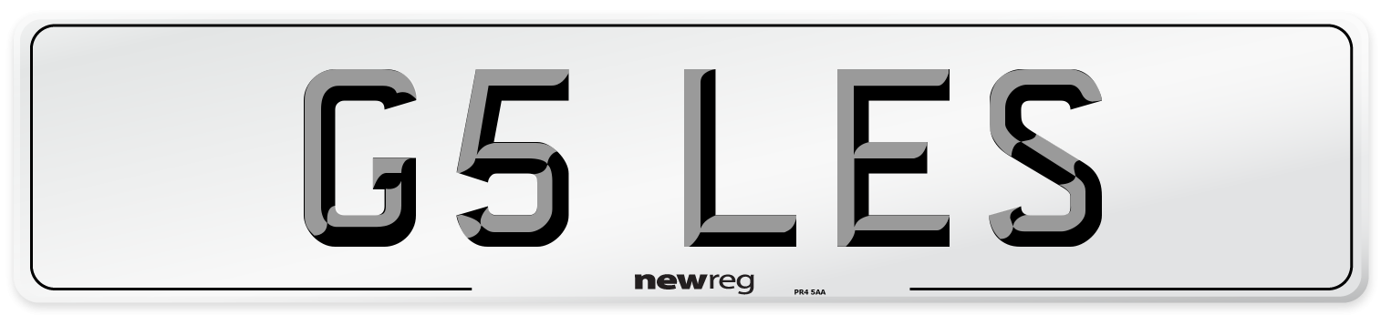 G5 LES Front Number Plate