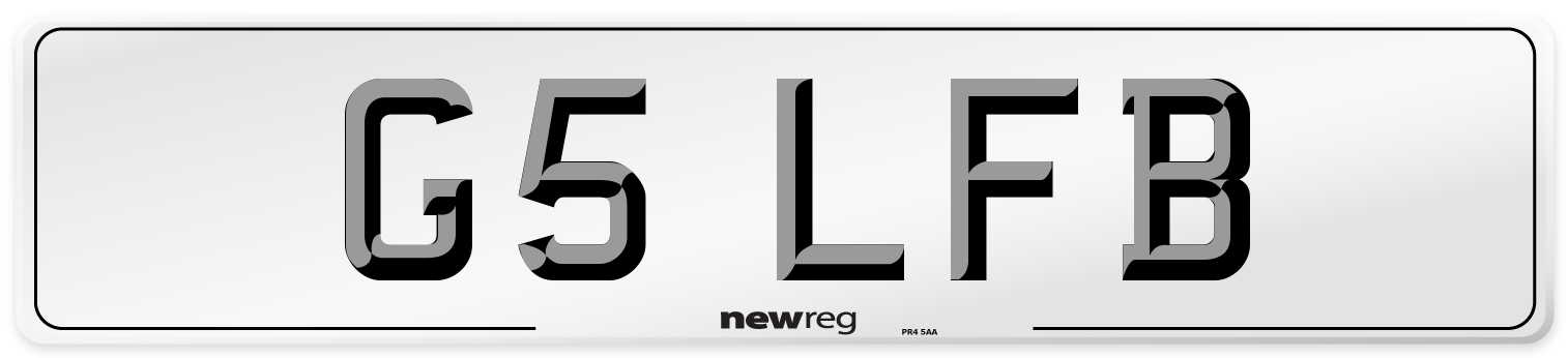 G5 LFB Front Number Plate