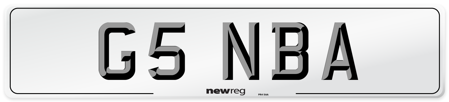 G5 NBA Front Number Plate
