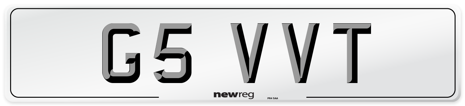 G5 VVT Front Number Plate