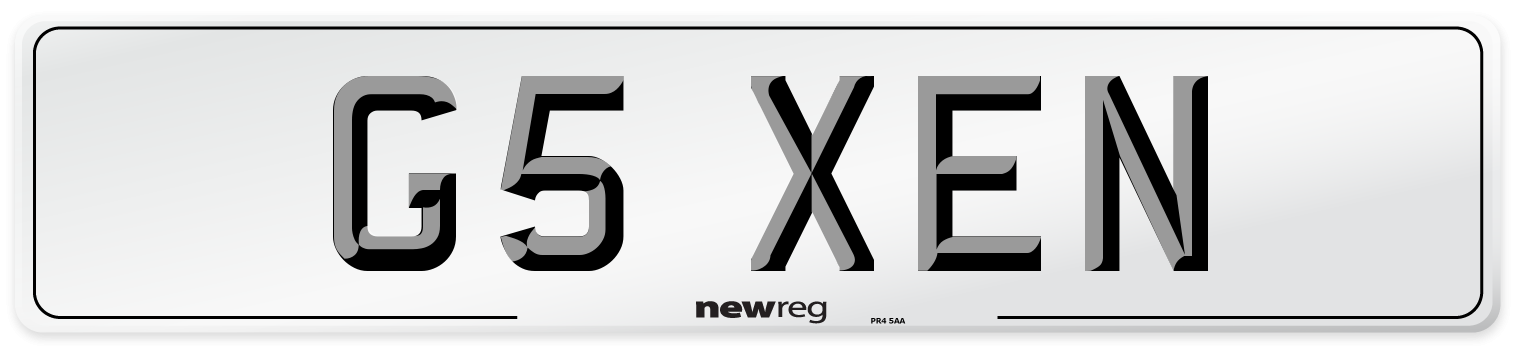 G5 XEN Front Number Plate