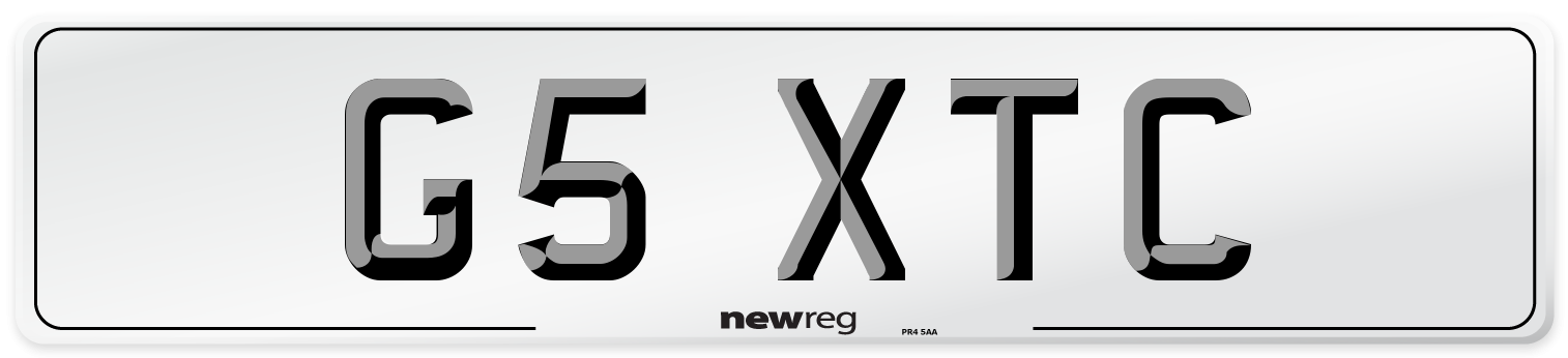 G5 XTC Front Number Plate