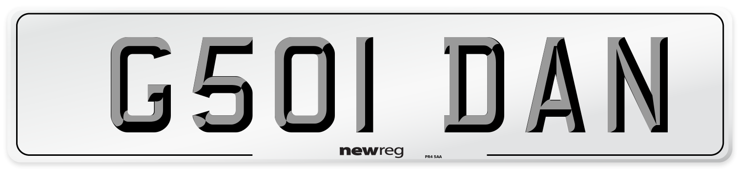 G501 DAN Front Number Plate