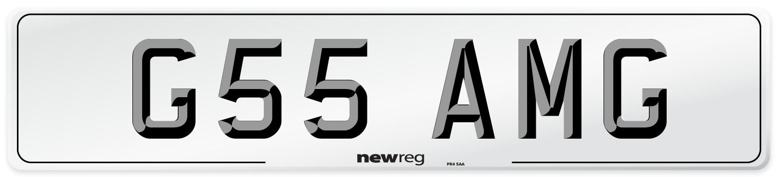 G55 AMG Front Number Plate