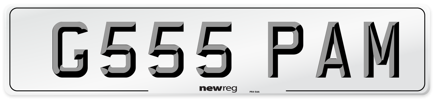 G555 PAM Front Number Plate