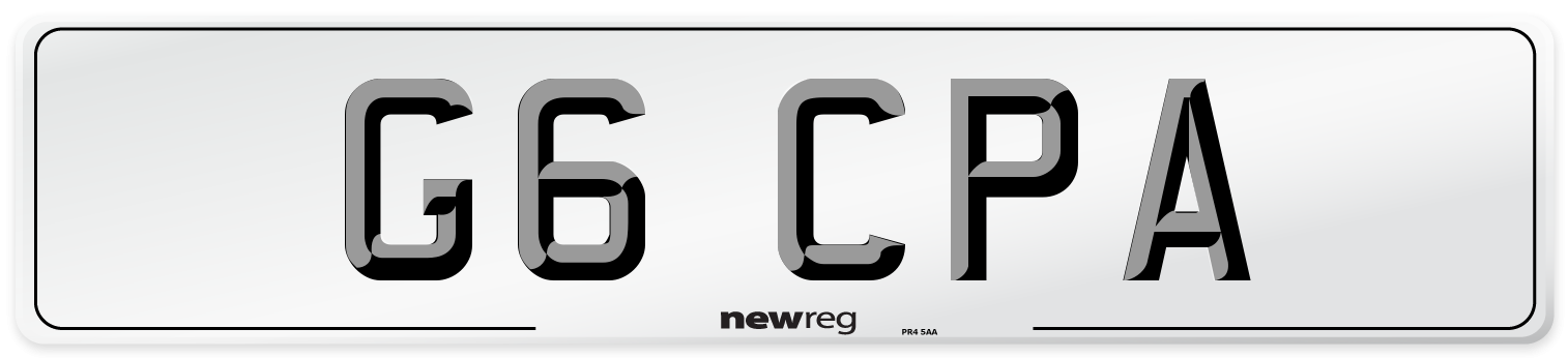 G6 CPA Front Number Plate