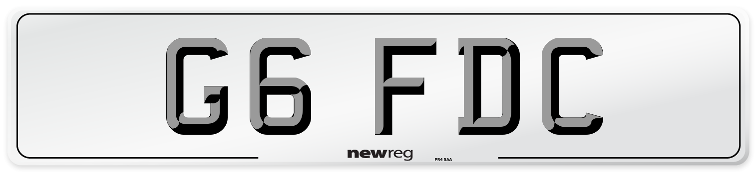 G6 FDC Front Number Plate